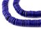 The Bead Chest 8mm Lapis Blue Bone Button Beads: Nepal Flat Round Disk Heishi Beads for DIY Necklace Jewelry Making